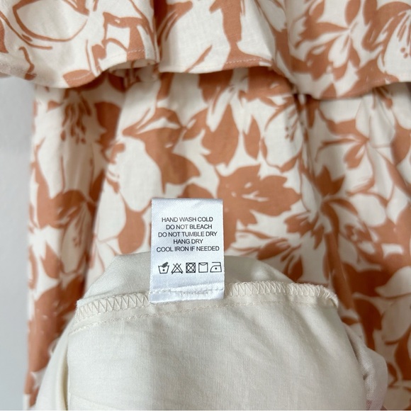 NWT Lovers & Friends Corey Maxi Dress in Caramel Brown Floral Tiered Summer Maxi - Picture 11 of 13